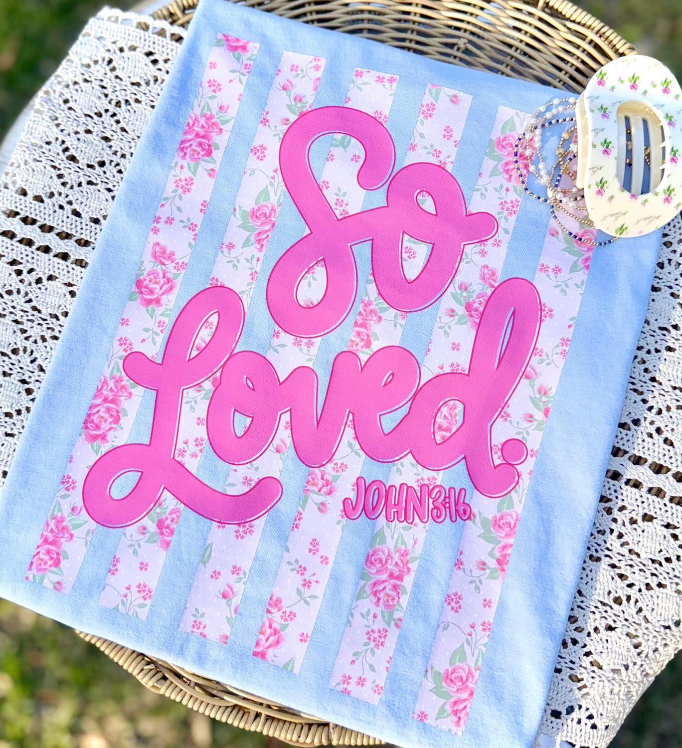 So Loved Floral Stripes - Multiple Sizes