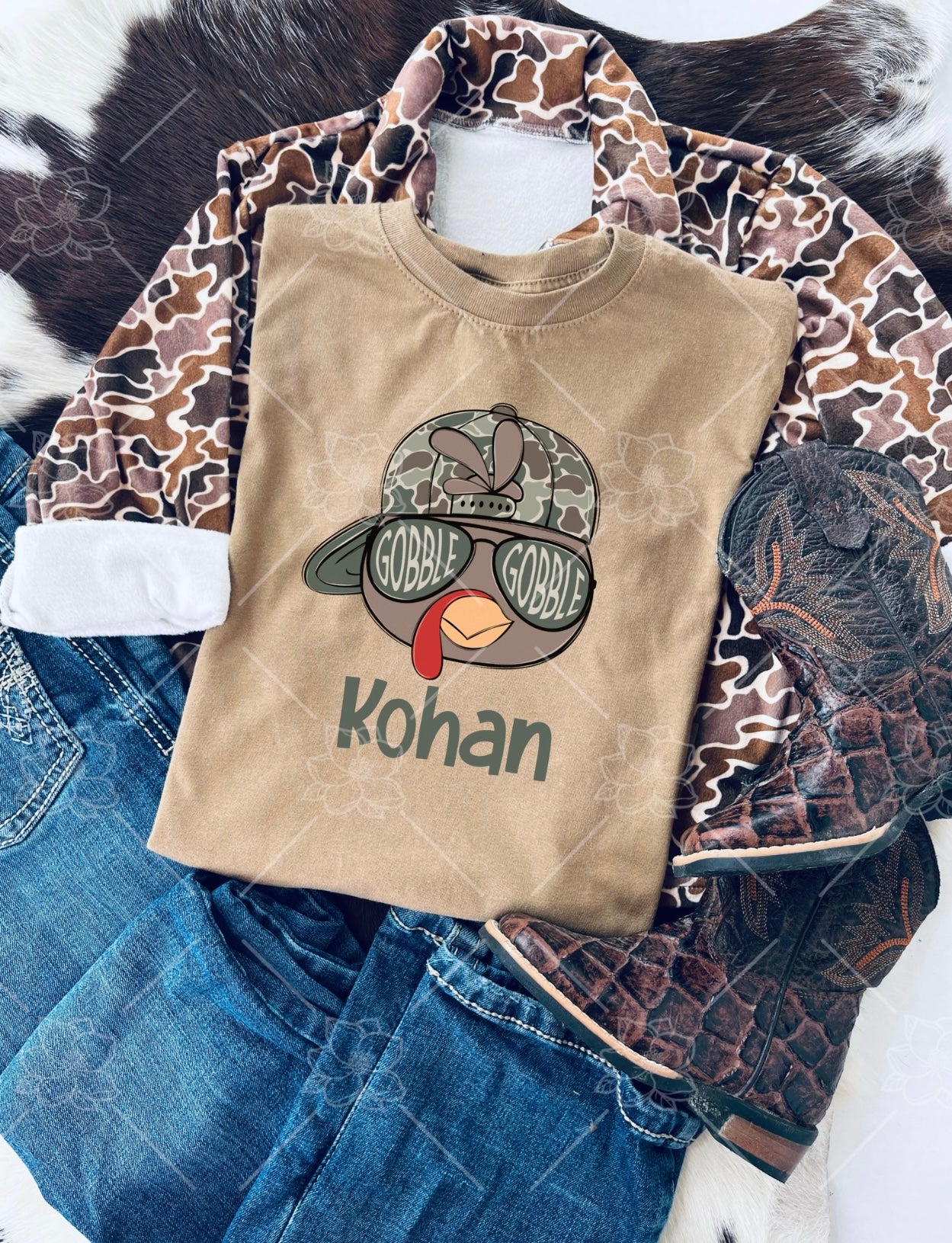 Gobble Gobble Custom Name Cap - Multiple Sizes