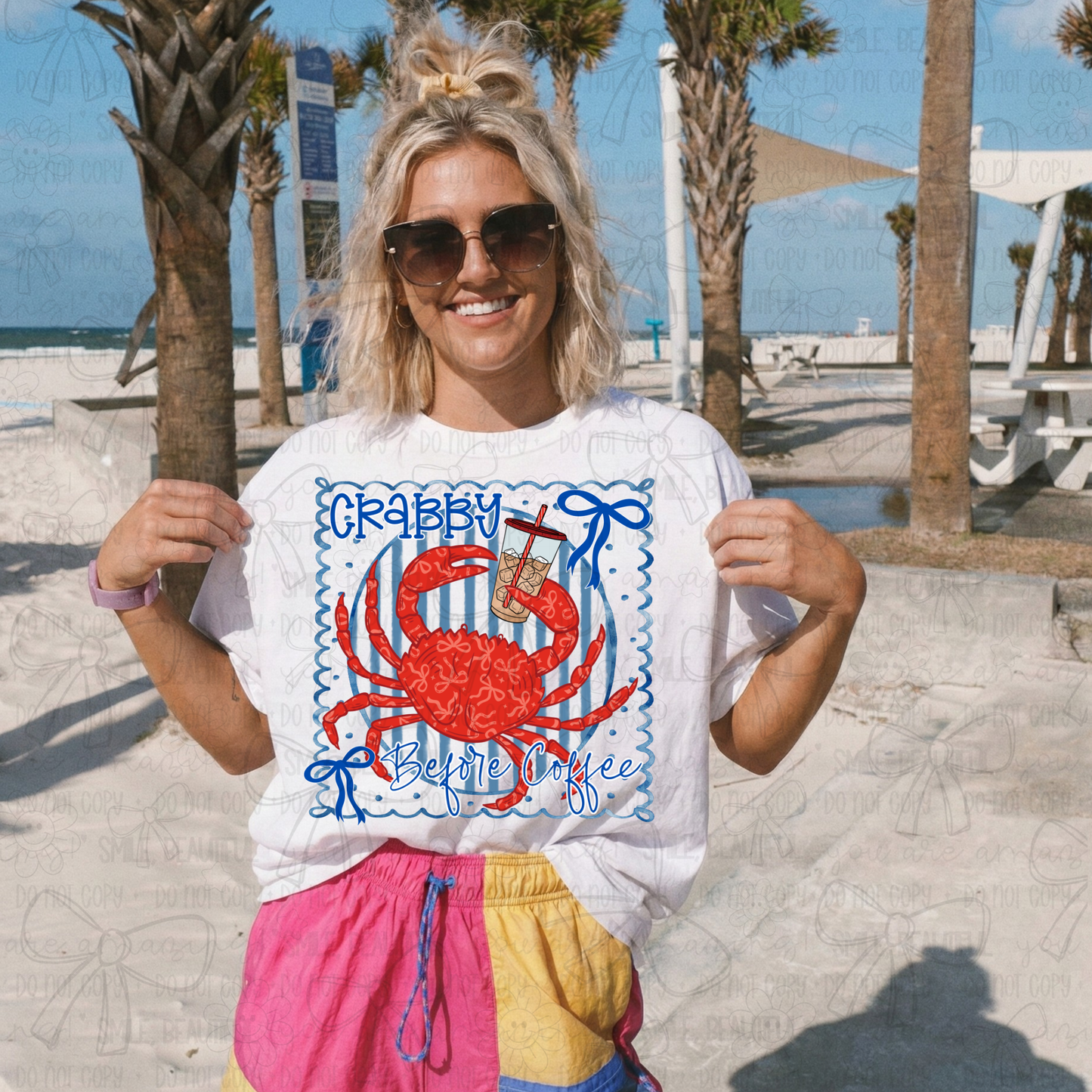 Crabby Before Coffee - Multiple Sizes - Chasing Summers Collab