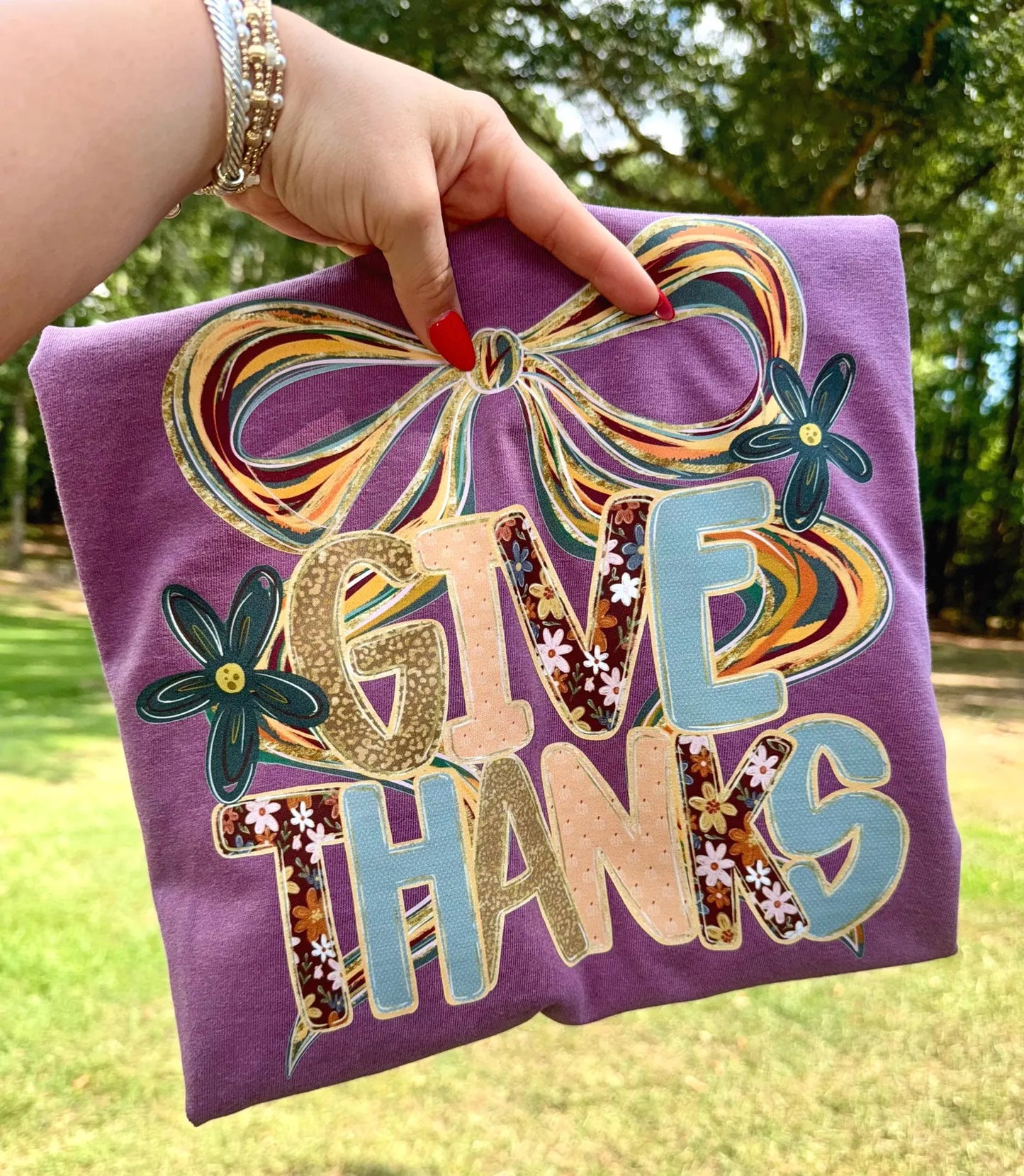 Give Thanks Bow - Multiple Sizes