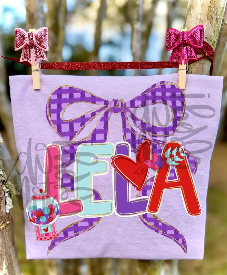 Custom Valentines Name - Multiple Sizes