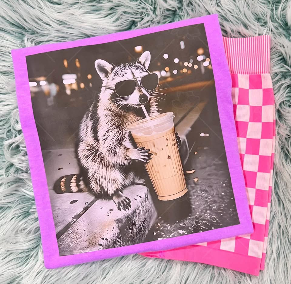 Raccoon & Coffee - Multiple Sizes