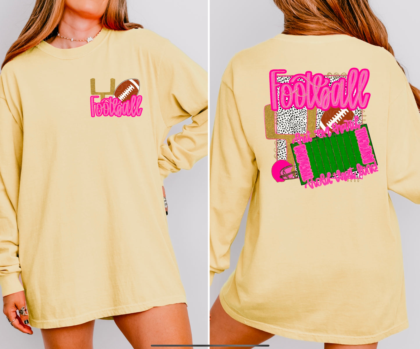 Preppy Football - pocket & back