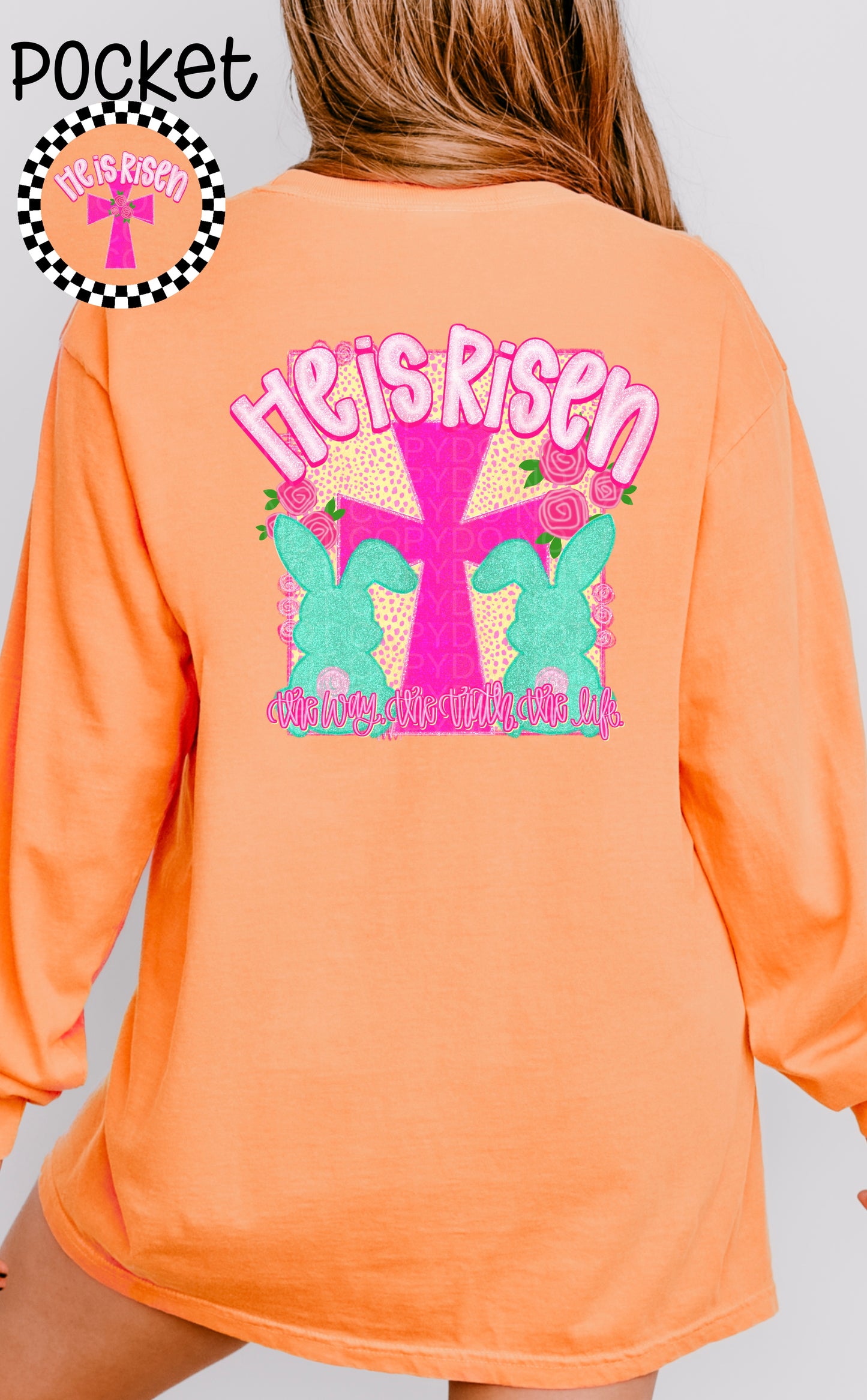 He is Risen - pocket & back