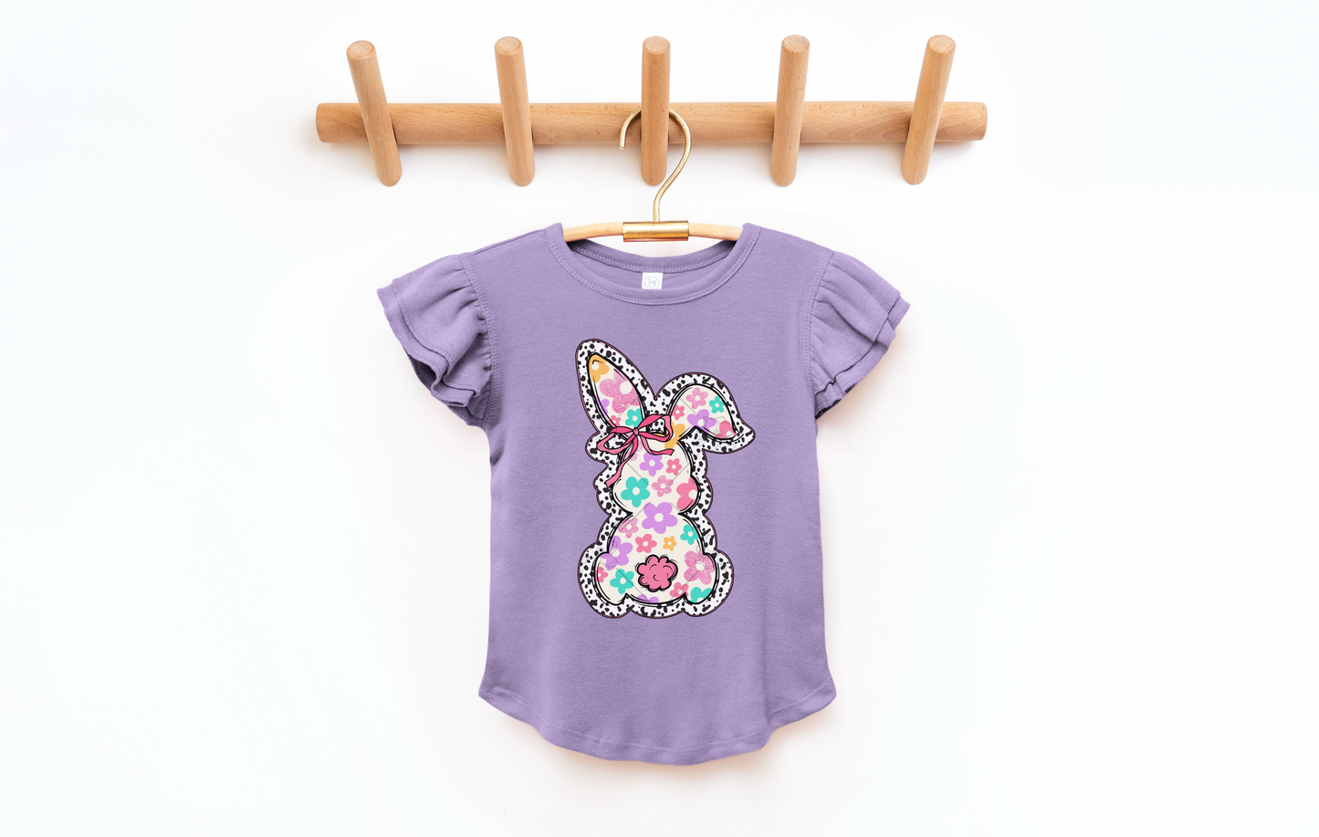 Floral dotted bunny - Multiple Sizes