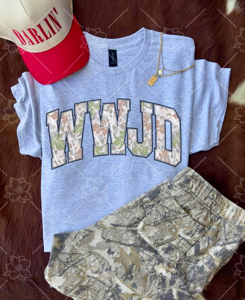 WWJD Camo - Multiple Sizes