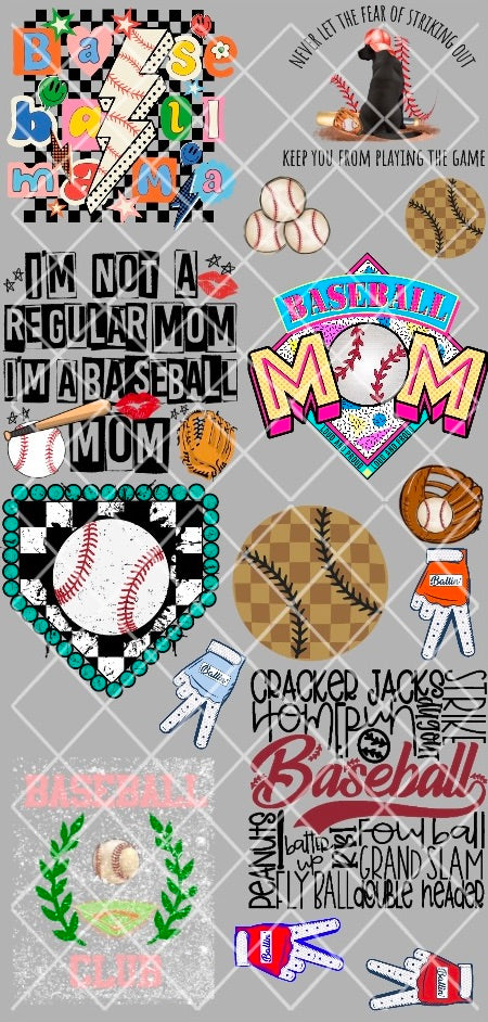 23x48 Baseball 1 Pre Made Gang Sheet