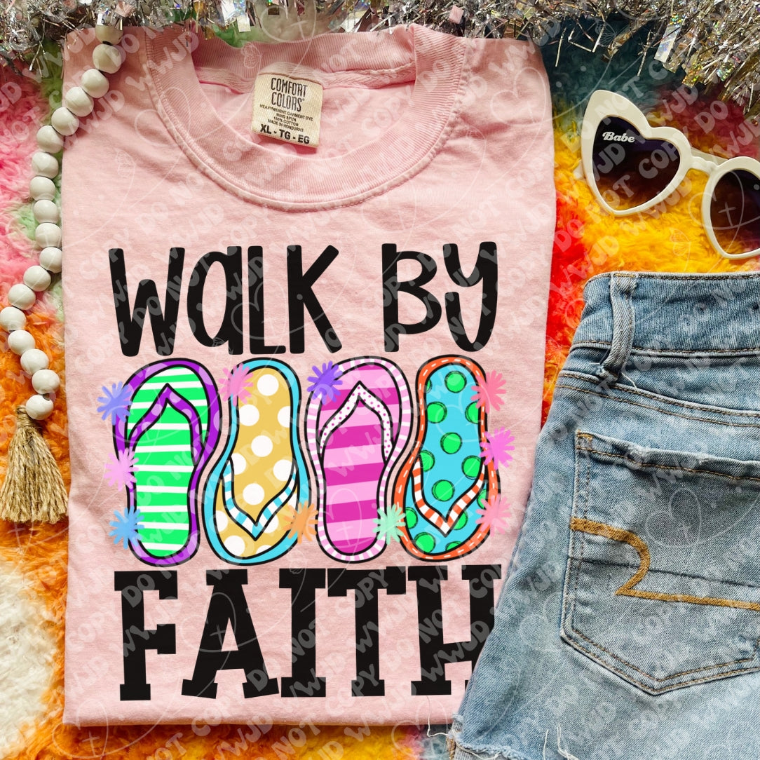 Walk By Faith Flip Flops - Multiple Sizes - Chasing Summers Collab