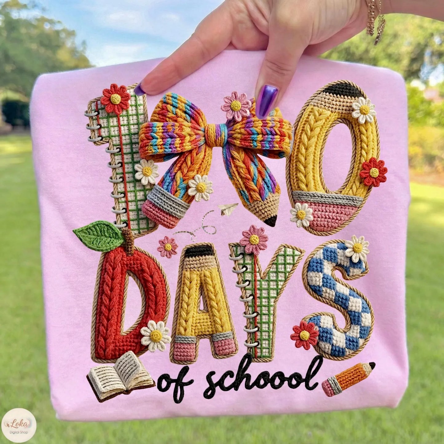 100 Day of School FAUX yarn- Multiple Sizes