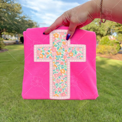 Floral Pastel Cross - Multiple Sizes