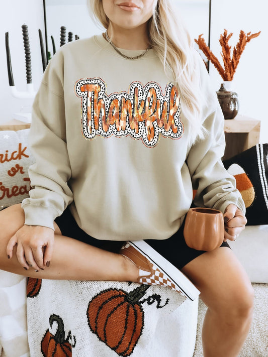 Thankful Brushstroke Dotted - Multiple Sizes