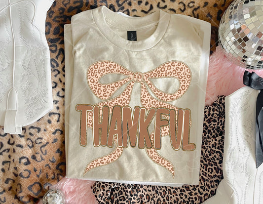 Thankful Leopard Bow - Multiple Sizes