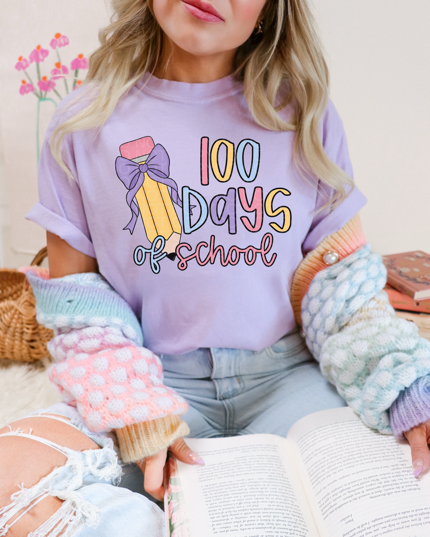 100 Days of School Bow- Multiple Sizes