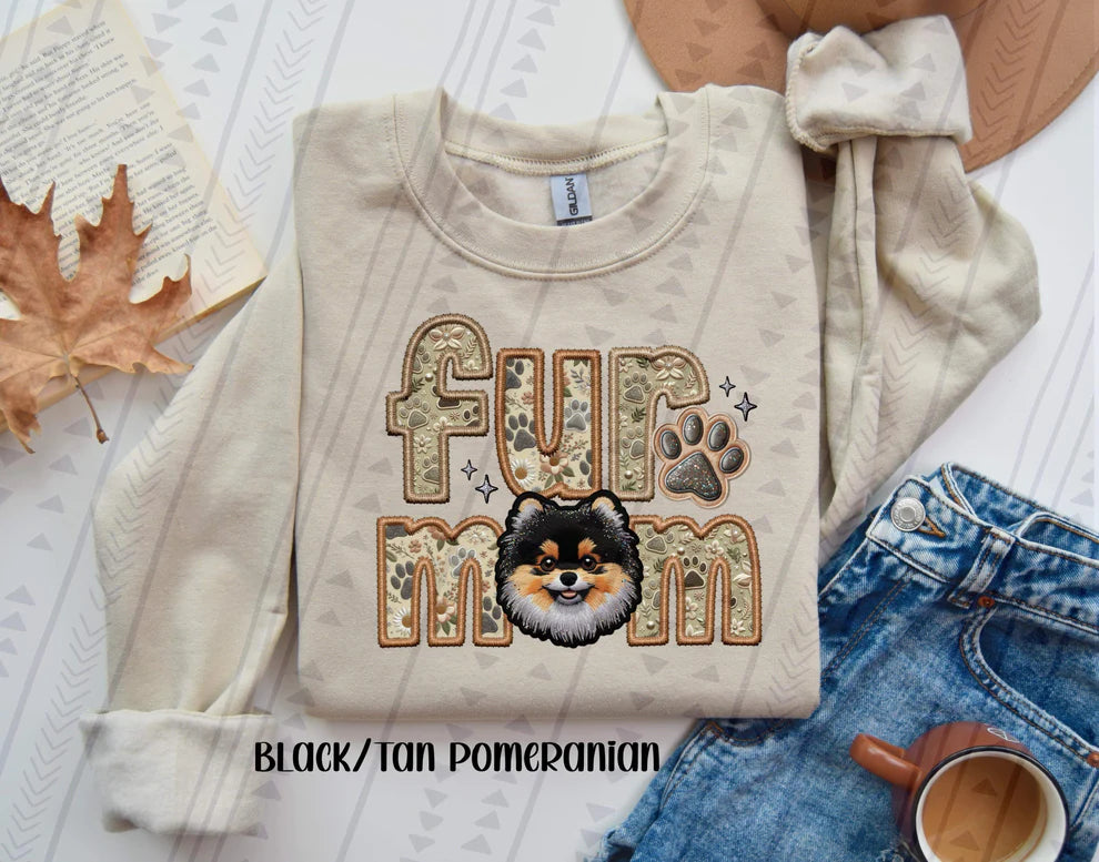 Fur Mom FAUX Embroidery- Multiple Sizes