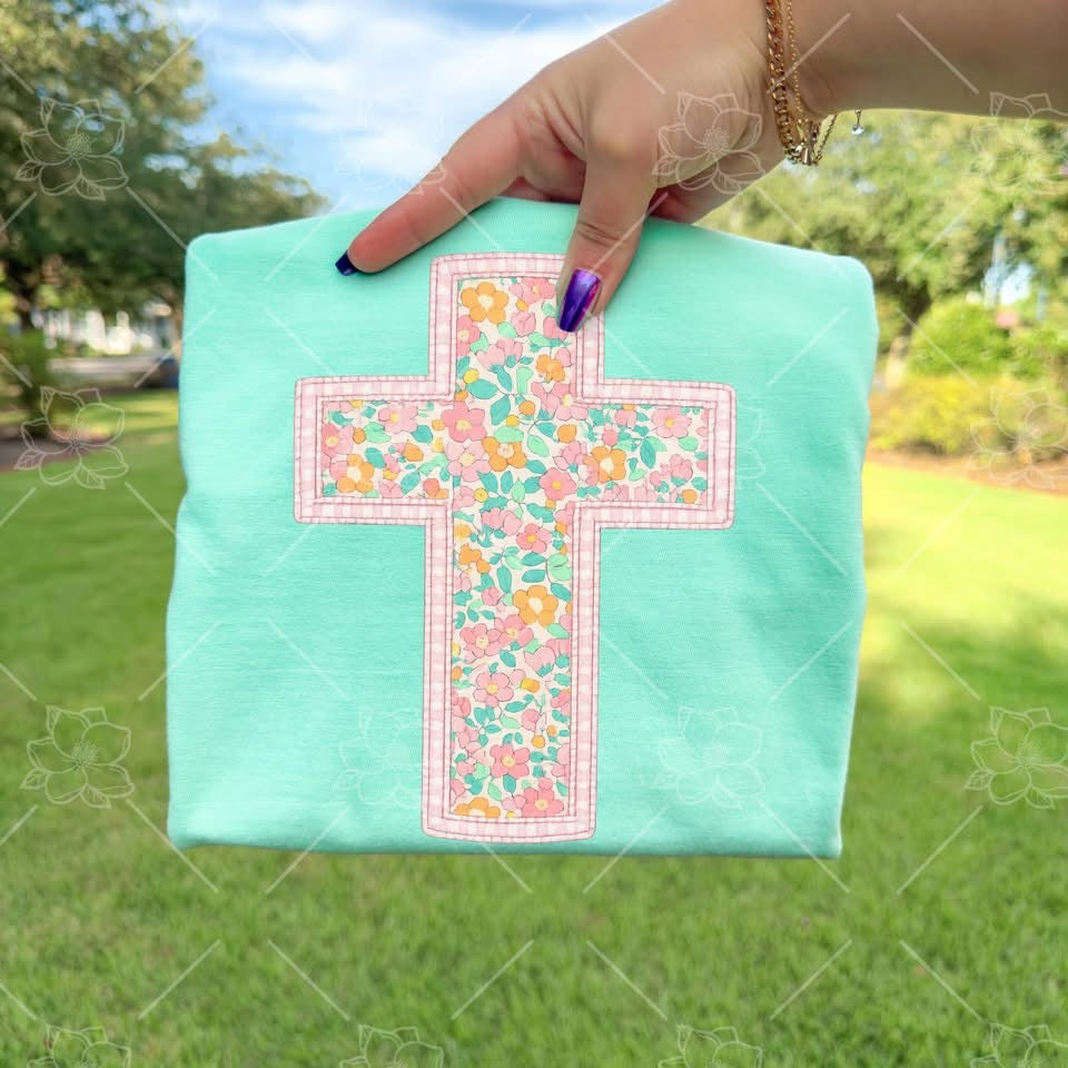 Floral Pastel Cross - Multiple Sizes