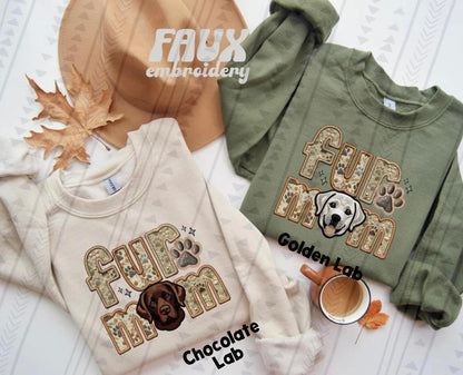 Fur Mom FAUX Embroidery- Multiple Sizes