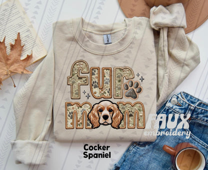 Fur Mom FAUX Embroidery- Multiple Sizes