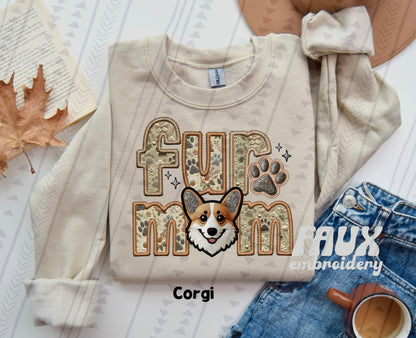 Fur Mom FAUX Embroidery- Multiple Sizes
