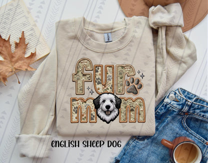 Fur Mom FAUX Embroidery- Multiple Sizes