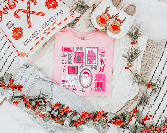 Preppy Christmas Collage - Multiple Sizes