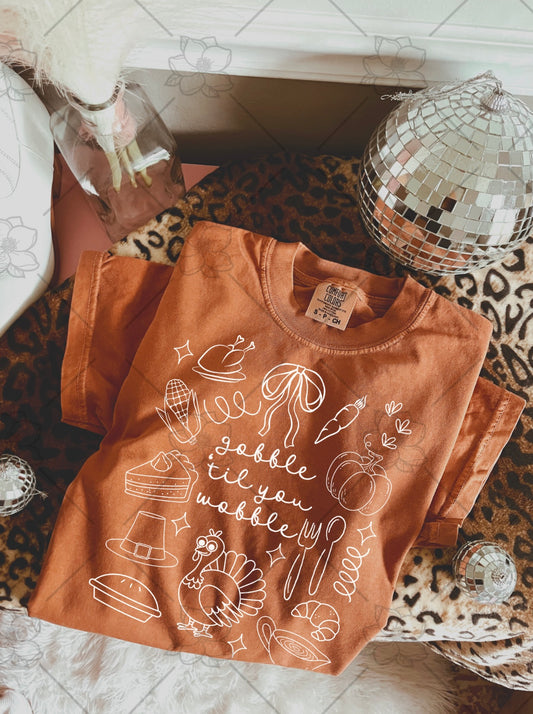 Gobble Till You Wobble White - Multiple Sizes