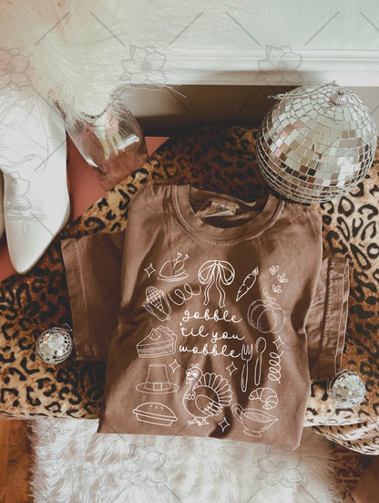 Gobble Till You Wobble White - Multiple Sizes