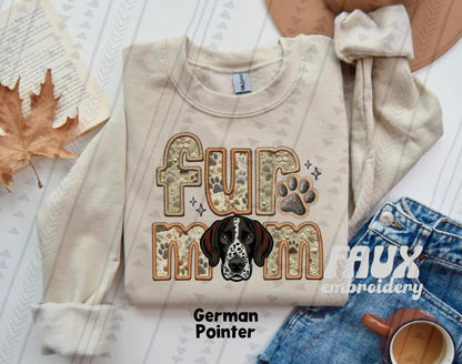 Fur Mom FAUX Embroidery- Multiple Sizes