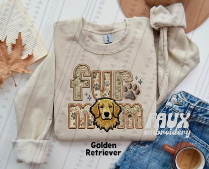 Fur Mom FAUX Embroidery- Multiple Sizes