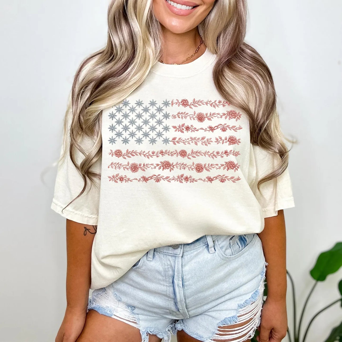 Dainty Floral Flag - Multiple Sizes