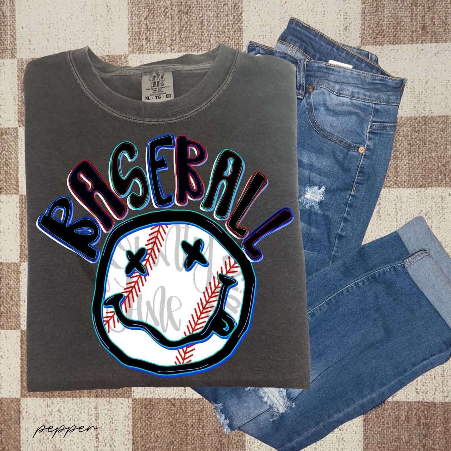 Baseball Retro Face - Multiple Sizes