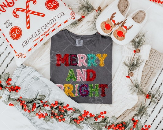 Merry & bright FAUX Sequence - Multiple Sizes