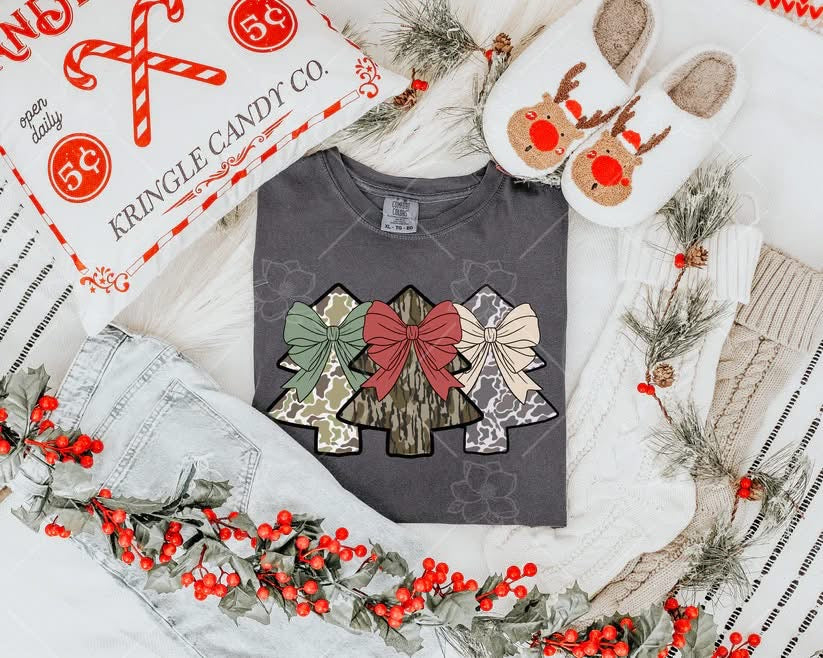 Trio Camo Christmas Tree- Multiple Sizes