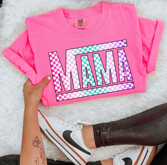 Checkered ombré mama