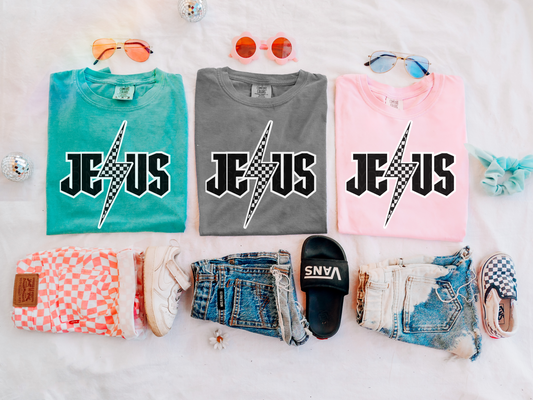 Jesus black checkered - Multiple Sizes