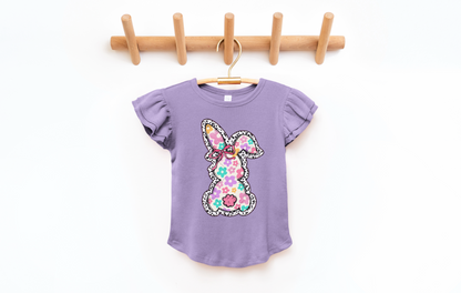 Floral dotted bunny - Multiple Sizes