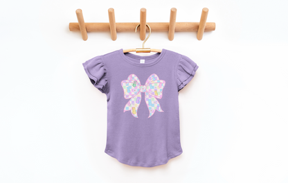 Pastel Easter Checkered Bow - Multiple Sizes