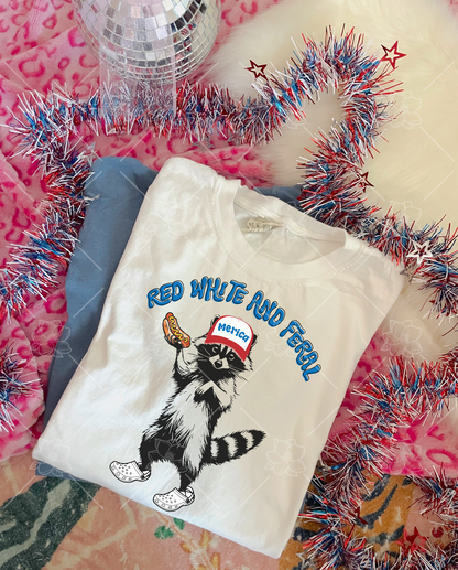 Red, White, Feral- Multiple Sizes