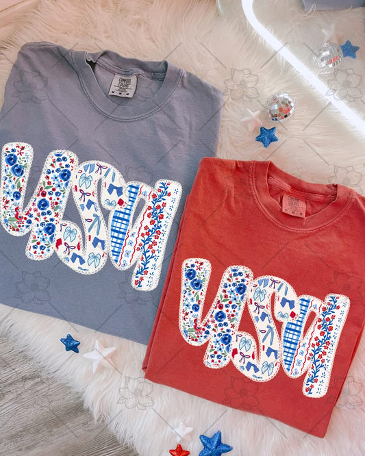 Shabby chic USA- Multiple Sizes