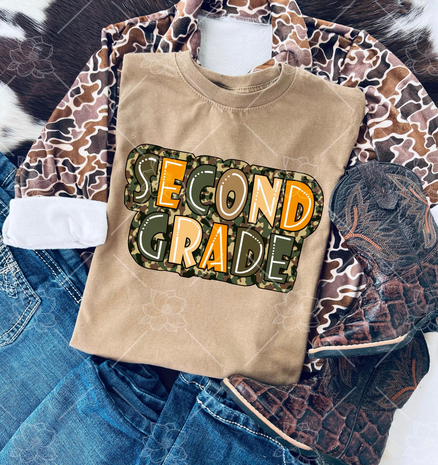 Camo back to school- Multiple Sizes