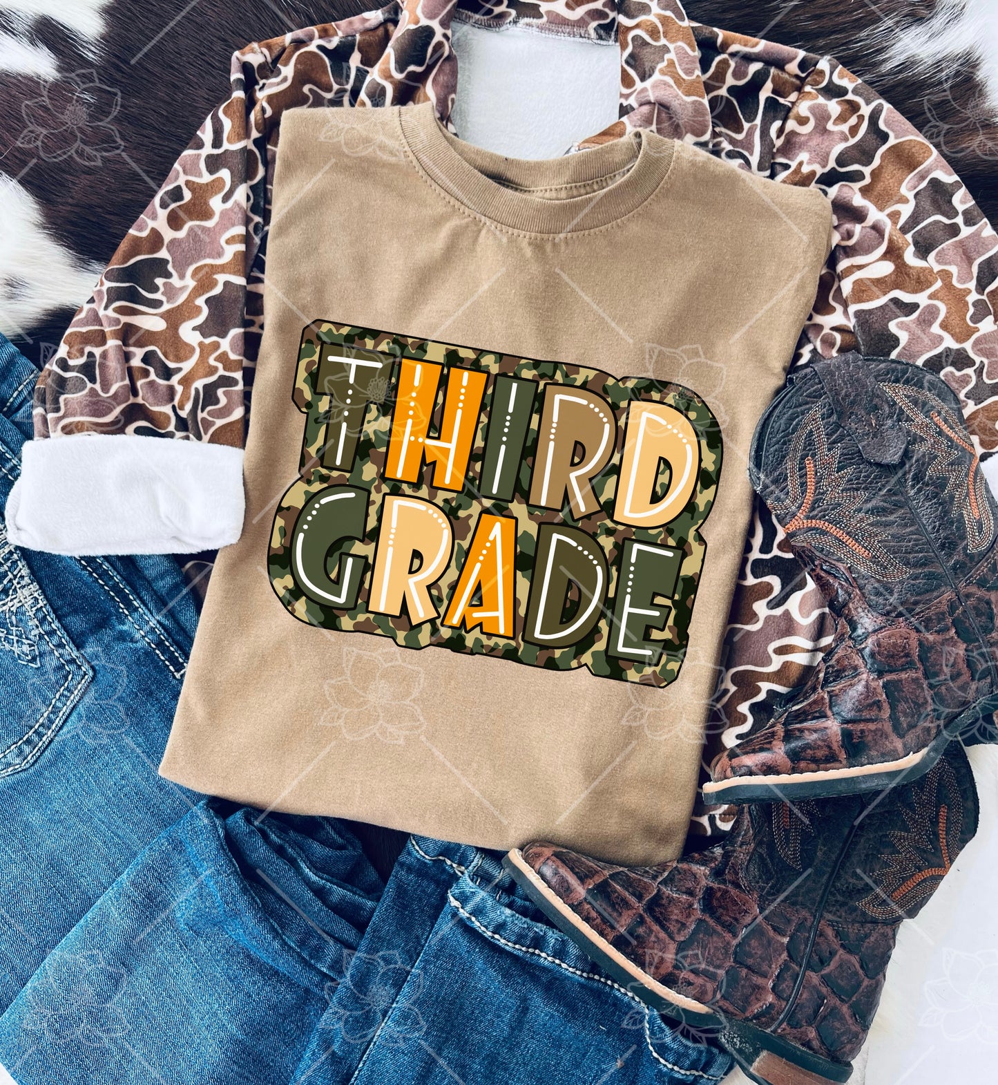 Camo back to school- Multiple Sizes