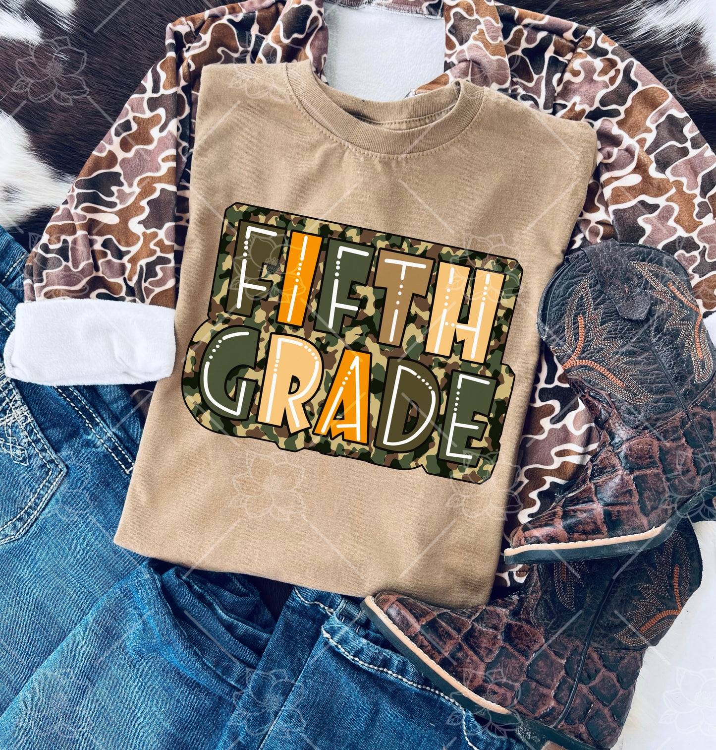 Camo back to school- Multiple Sizes