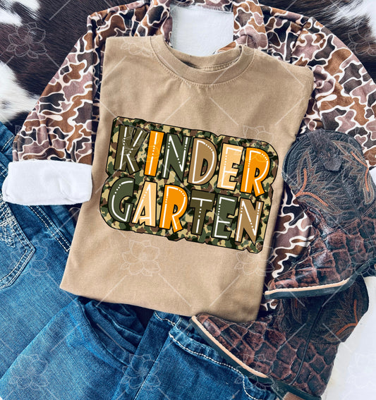 Camo back to school- Multiple Sizes