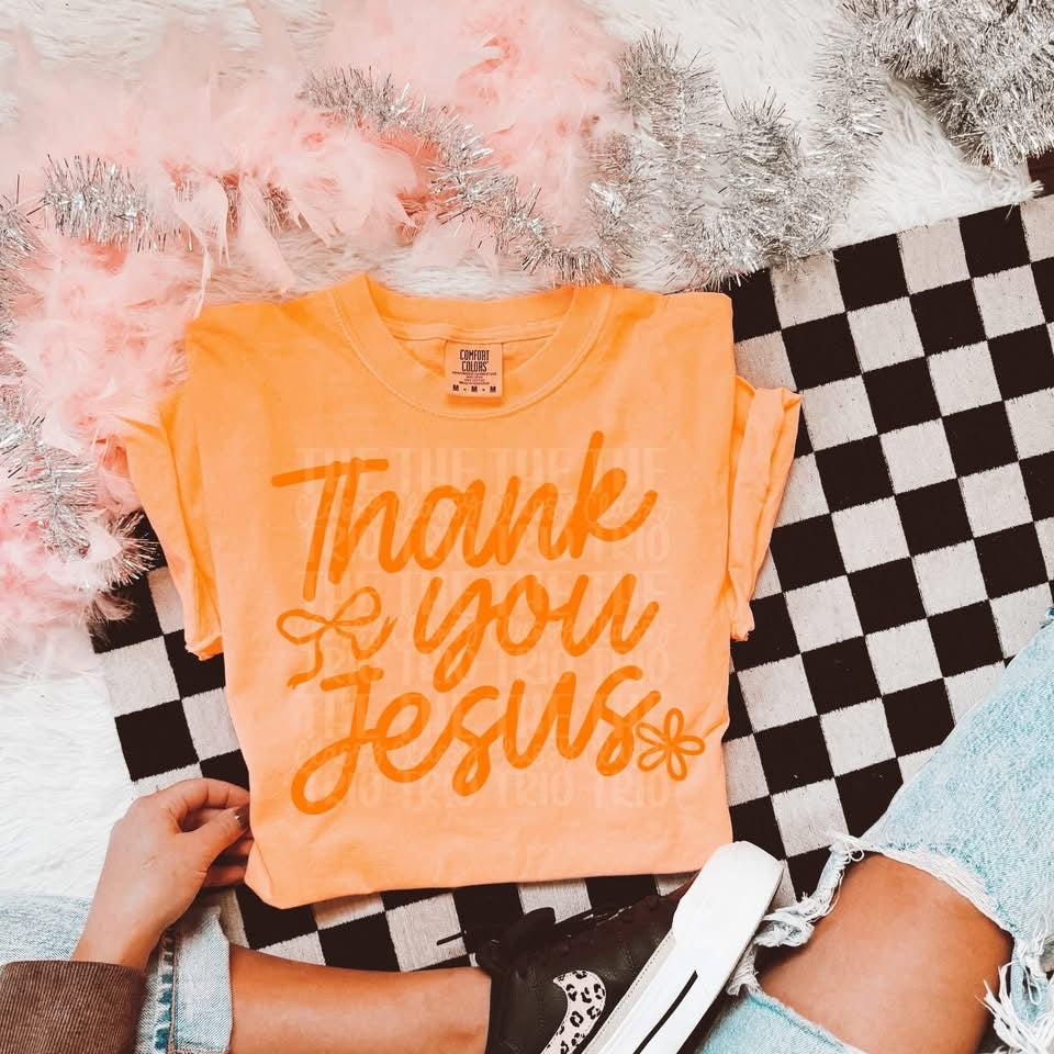 Thank you Jesus(orange)- Multiple Sizes