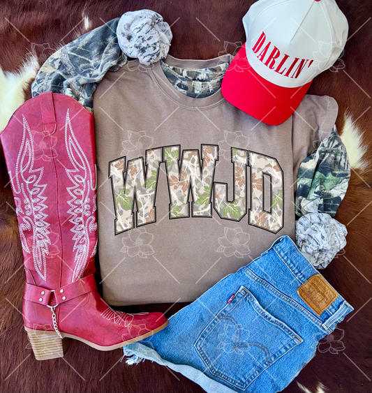 WWJD Camo - Multiple Sizes