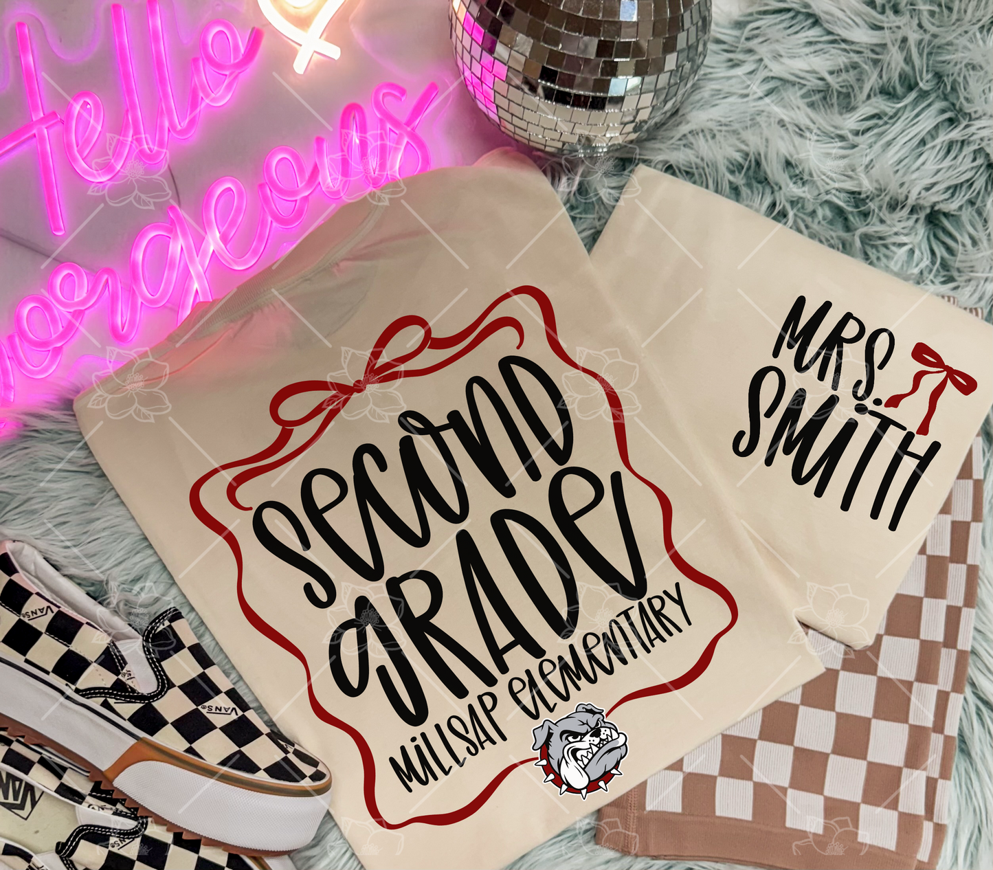 Custom teacher - pocket & back