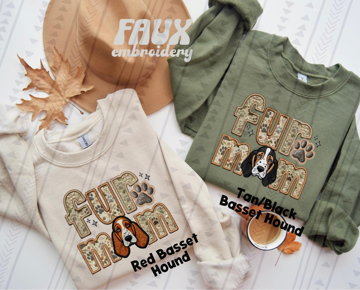 Fur Mom FAUX Embroidery- Multiple Sizes