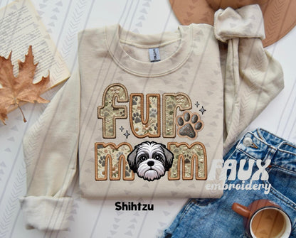 Fur Mom FAUX Embroidery- Multiple Sizes